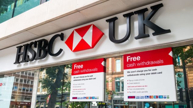  HSBC UK branch exterior, HSBC Bounce Back Loans concept 
